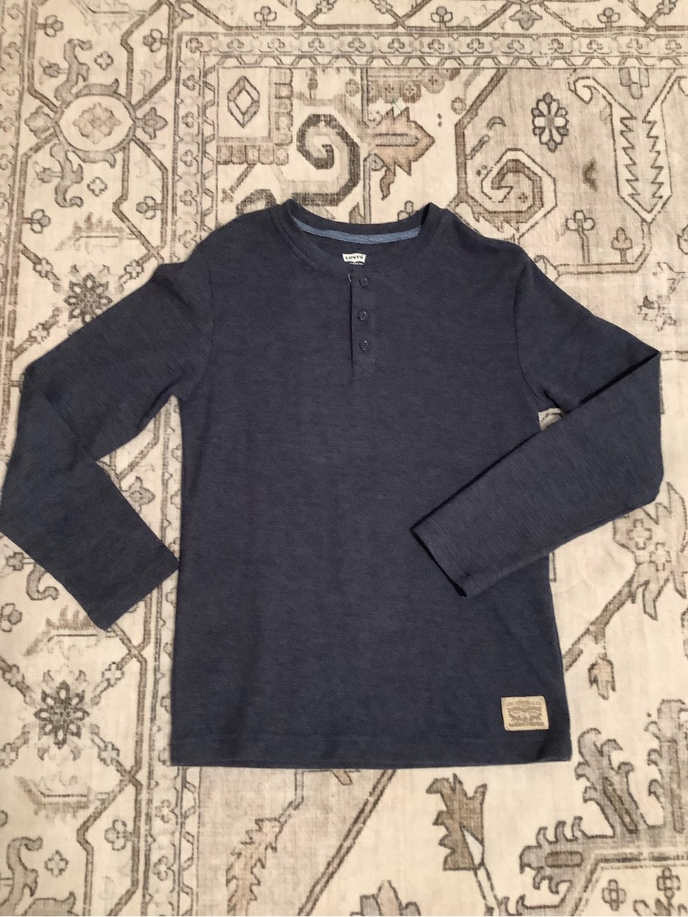 Levi's Boys Navy Long-Sleeve Henley Shirt